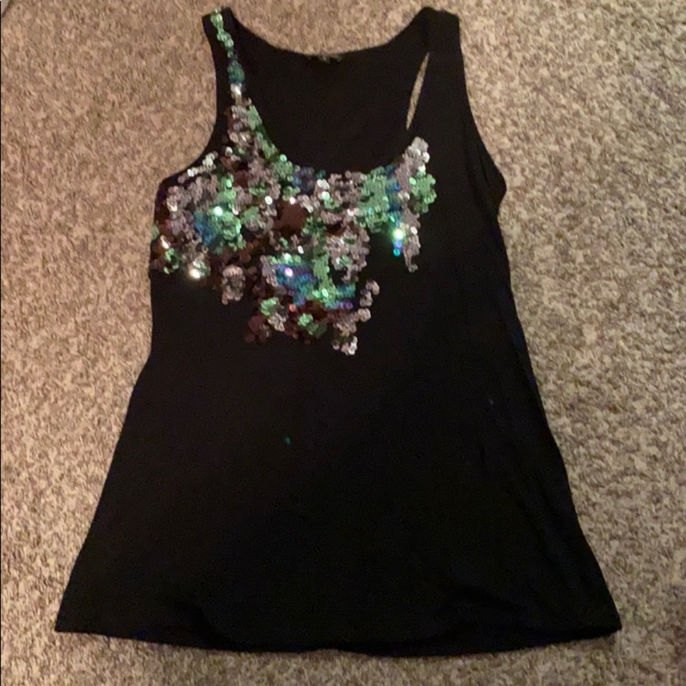 Express small sequin top